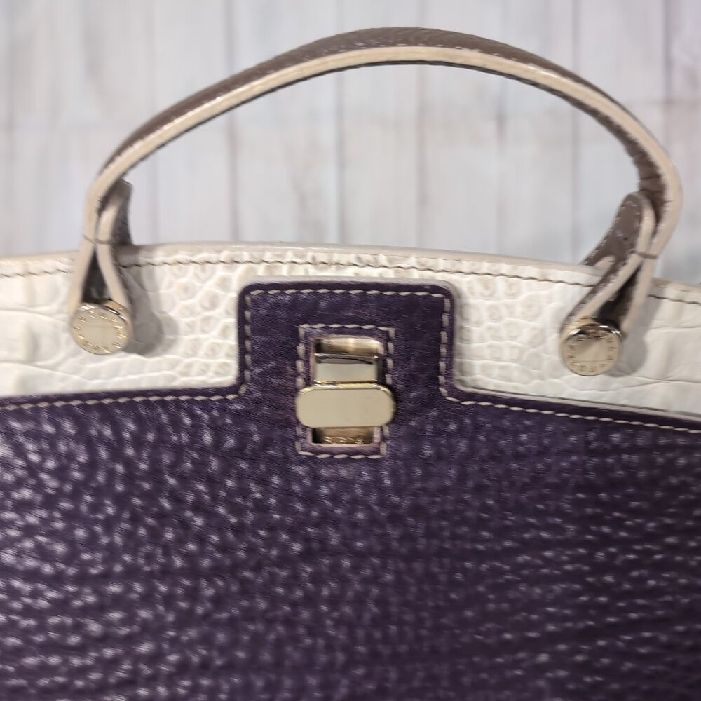 Furla Purple Piper Lux Leather Crossbody Turnlock Women's  Shoulder Handbag - Picture 2 of 12